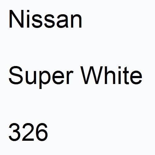 Nissan, Super White, 326.